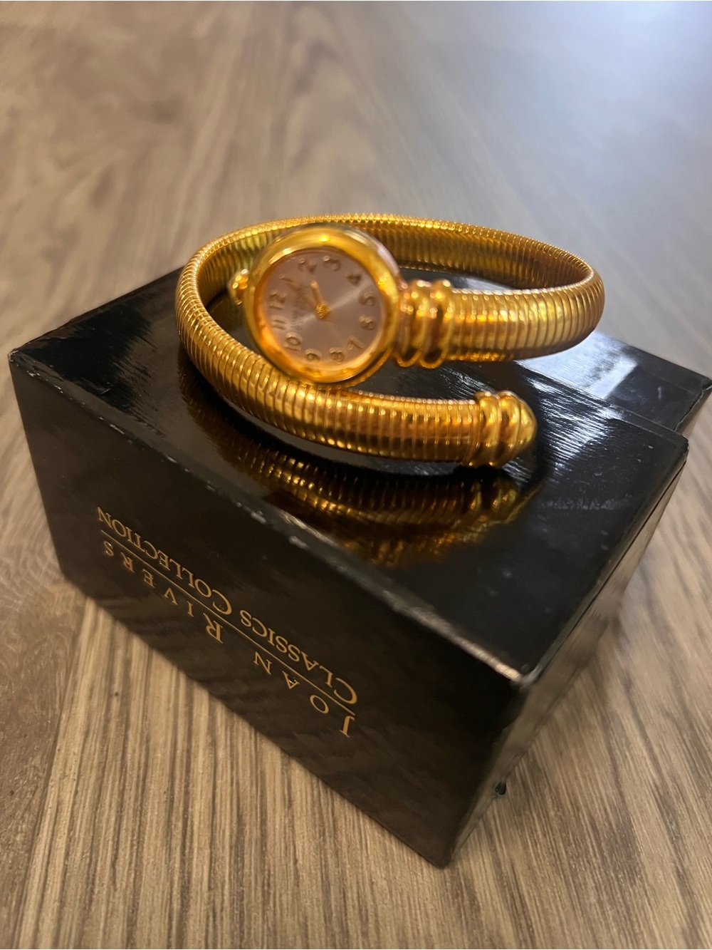 Joan Rivers Collection Gold Coil Wrap Bracelet Watch
